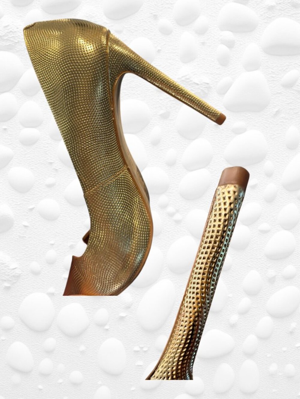 Steve Madden Gold Multi Stiletto Heels – Size 8.5 - Picture 4 of 6